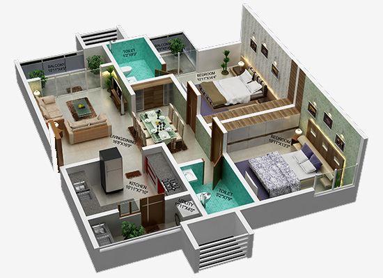 shriram-properties-luxor-2-BHK-floorplans